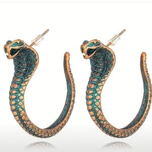 Snake Hoop Earrings